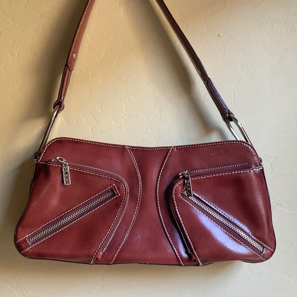 Maxx New York zipper mahogany Purse new